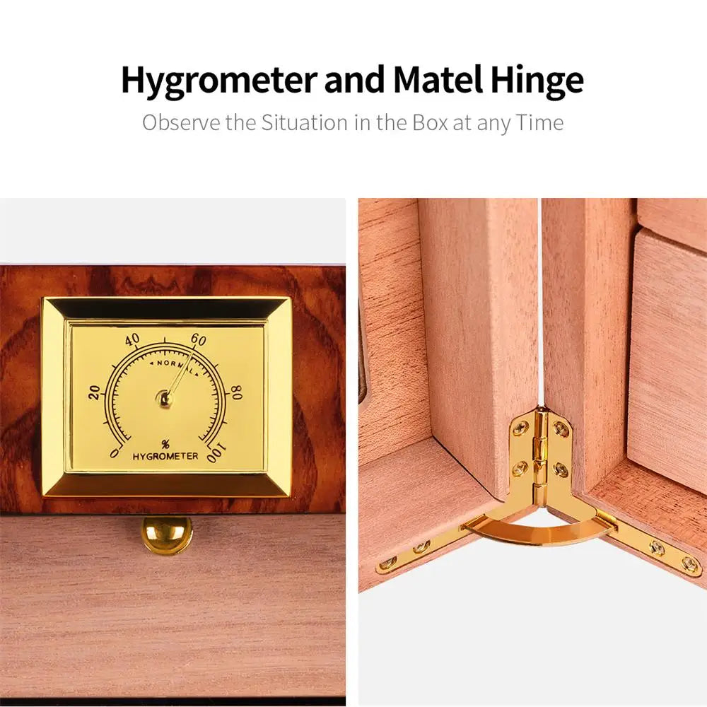 Montreux Époque Elegant Wooden Cigar Humidor - Montreux Époque