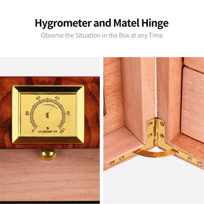 Montreux Époque Elegant Wooden Cigar Humidor - Montreux Époque