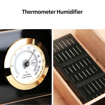 Montreux Époque Elegant Wooden Cigar Humidor - Montreux Époque