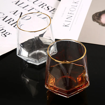 Montreux Époque Hexagonal Gold-Rimmed Glass Set