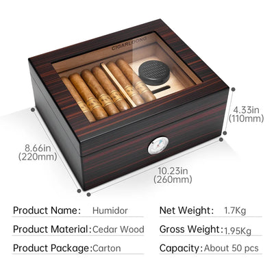 Montreux Époque Deluxe Portable Cigar Humidor - Montreux Époque