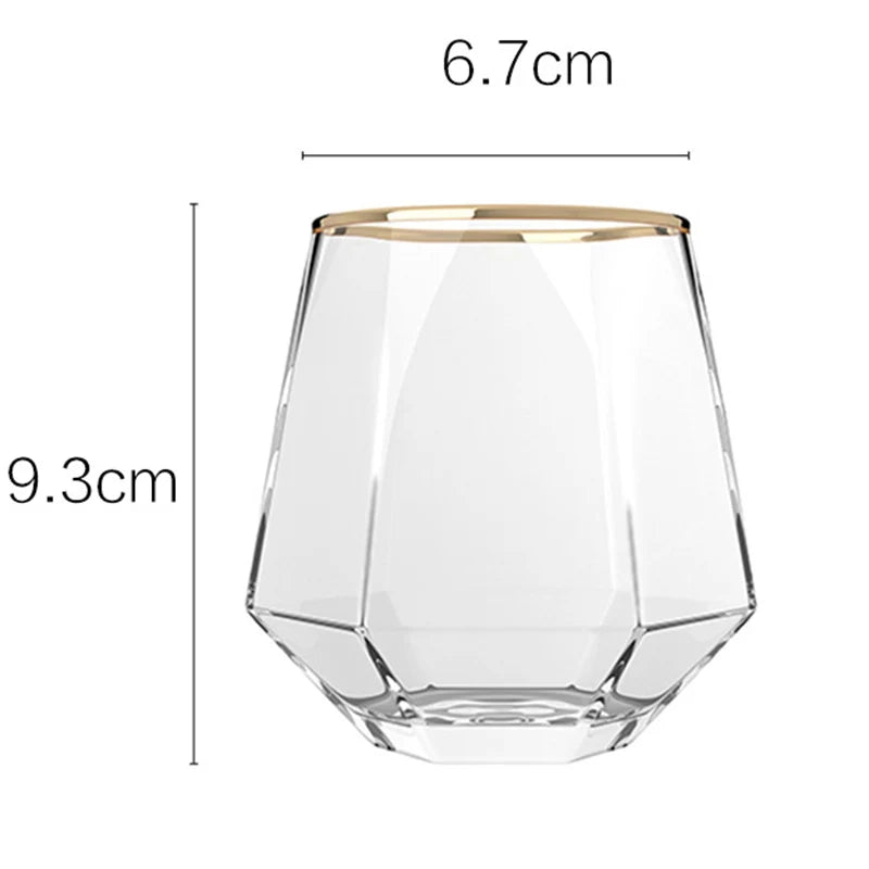 Montreux Époque Hexagonal Gold-Rimmed Glass Set