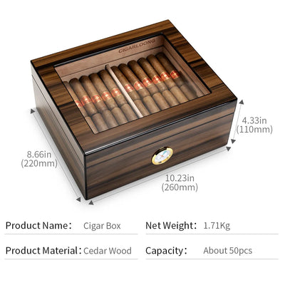 Montreux Époque Deluxe Portable Cigar Humidor - Montreux Époque